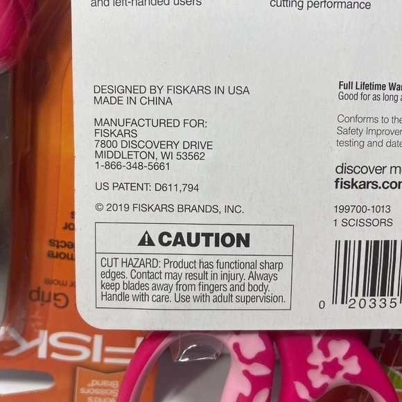 3 Fiskars Pink Comfort Grip Pointed Scissors - Picture 9 of 13